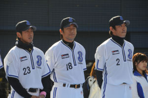 三浦投手、内川、藤田選手