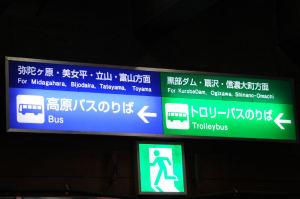 次はトロリーバスで大観峰まで移動