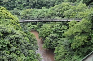 大平台、早川に掛かる鉄橋