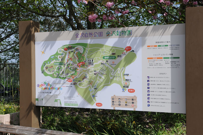 金沢自然公園・動物園案内板