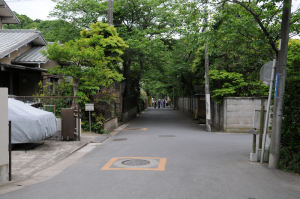 県道204号線から浄妙寺へ