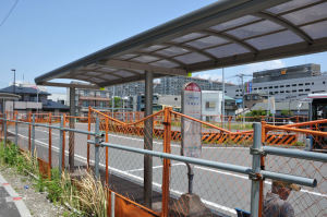 現在の駅前バスターミナル