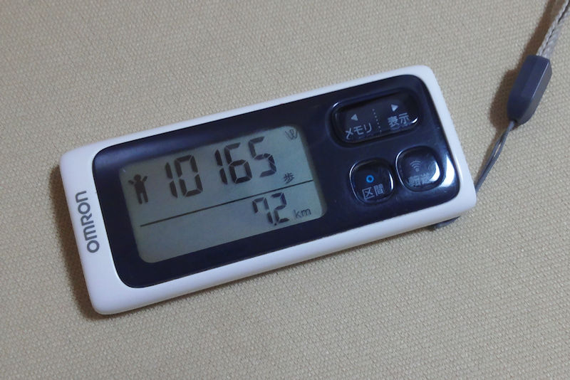 テニスの日は毎回歩数計が1万歩