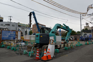 第4街区も工事が活発になってきていました