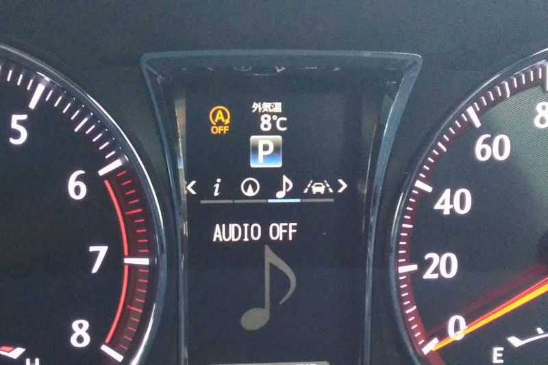 車の外気温計では8℃