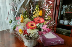 101歳の誕生日でお花が届きました