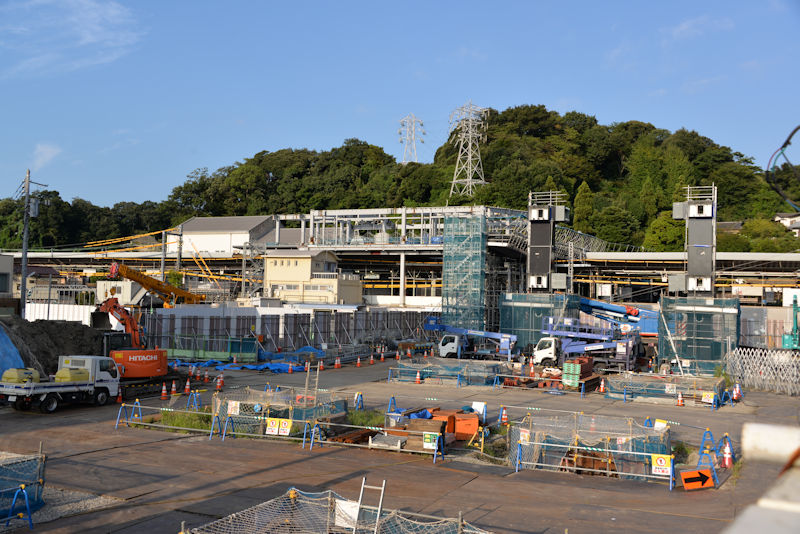 2016年9月金沢八景駅前工事の様子
