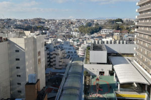 ヨドバシカメラ8階西側の窓からの風景