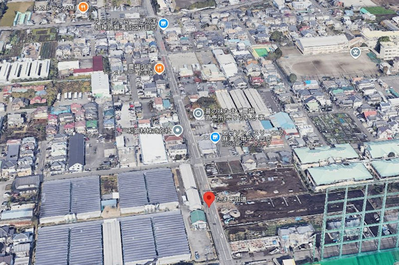 相模原市南区麻溝台にある「たまご街道」