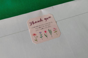 thank you のシール
