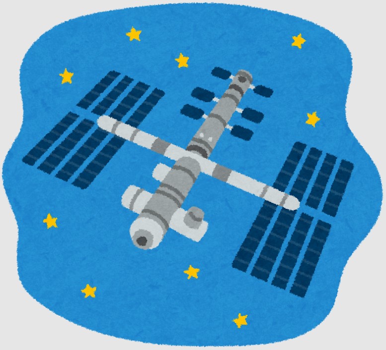 昨夜はISS 宇宙ステーションきぼうをみました